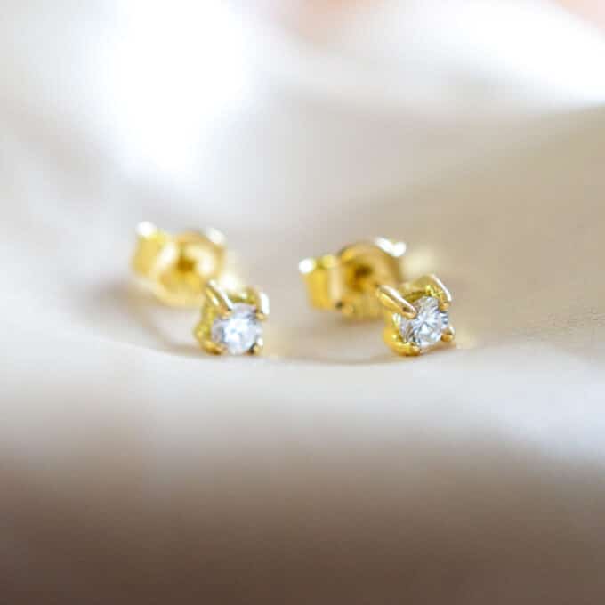 aretes de diamantes