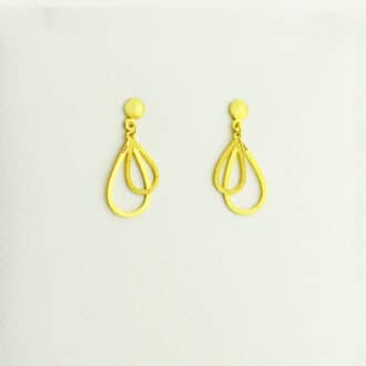 aretes colgantes de oro