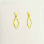 aretes colgantes de oro