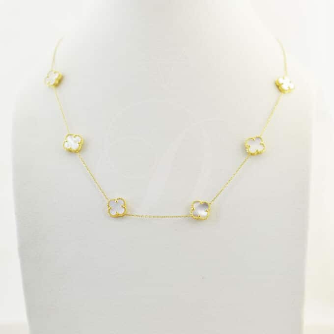 collar nacar de oro 18k